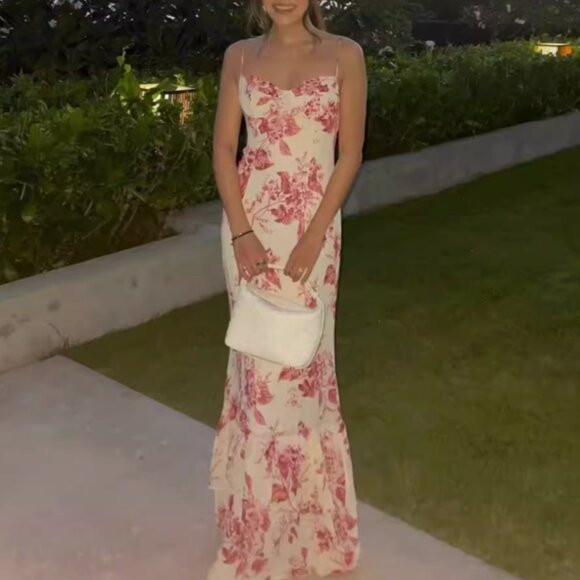 NWT Reformation Fallon Maxi Dress Sz4 Paris Floral - Picture 13 of 14